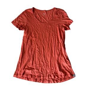 Horny Toad Organic Cotton Women's Size Medium Orange Short Sleeve Shirt
